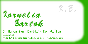 kornelia bartok business card